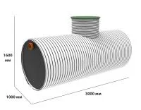 Горизонтальная станция биол. очистки KANN ECO - 8,  6-8 человека (1200 л/сутки), залп. сброс 100 л.