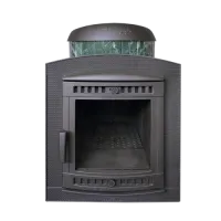 Печь банная ProMetall "Атмосфера L" в ламелях из натурального камня Змеевик