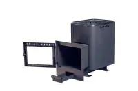 Печь банная чугунная "СИБИРЬ-24". Панорамное стекло (Конвекционная)