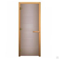 фото Дверь для бани стеклянная матовая сатин, 3 петли, 8мм