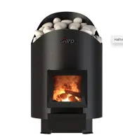 Дровяная банная печь Grill'D Aurora 160 Short (дверца со стеклом)