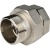 фото STOUT SFT-0041-000012 Разъемное соединение американка ВН никелированное, уплотнение под гайкой o-ring кольцо