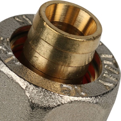 фото STOUT SFS-0014-001216 Тройник настенный с креплением для металлопластиковых труб винтовой