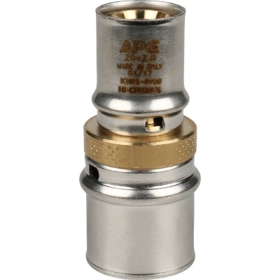 фото STOUT SFP-0004-002016 Муфта соединительная переходная для металлопластиковых труб прессовой
