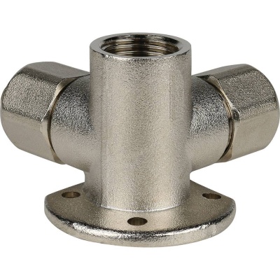 фото STOUT SFS-0014-001216 Тройник настенный с креплением для металлопластиковых труб винтовой