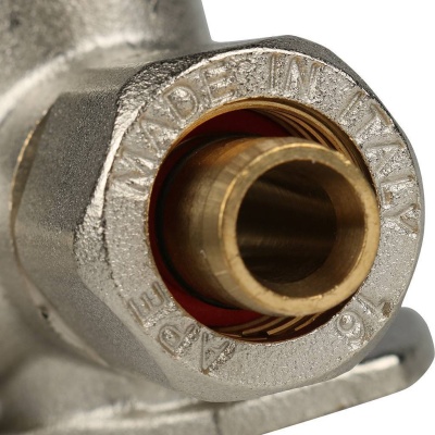 фото STOUT SFS-0014-001216 Тройник настенный с креплением для металлопластиковых труб винтовой