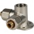 фото STOUT SFS-0014-001216 Тройник настенный с креплением для металлопластиковых труб винтовой